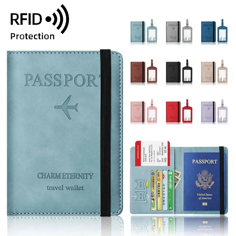 Travel Accessories Long Flight - Sarung penutup paspor perjalanan Rfid wanita,