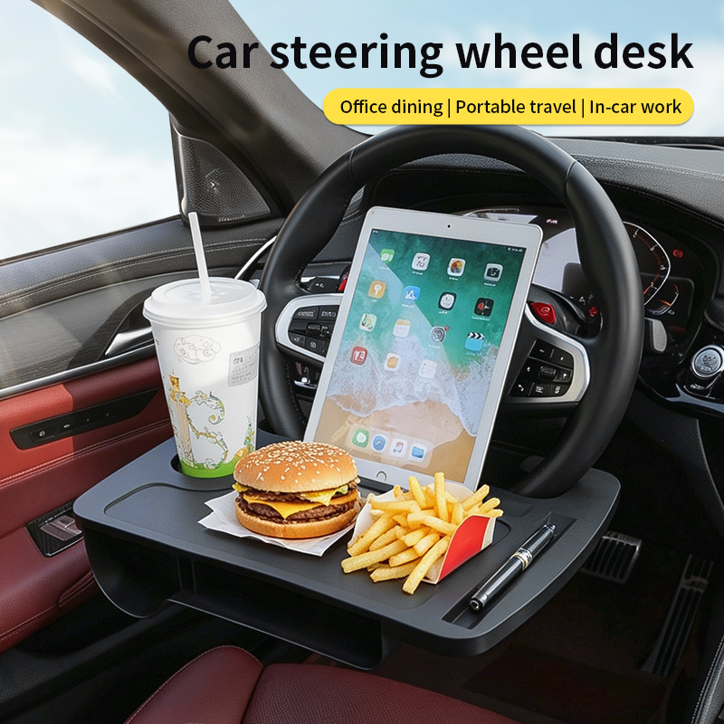 Travel Accessories Holder - Meja Nampan Setir Mobil 2-IN-1, Meja