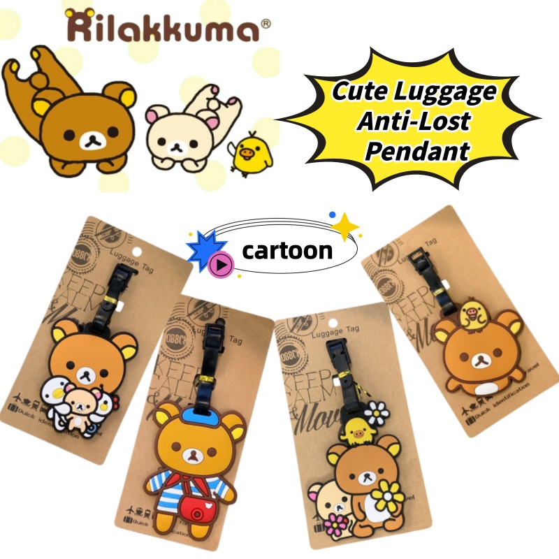 Travel Accessories Gear - Tag Bagasi Kreatif Rilakkuma yang Dipersonalisasi,