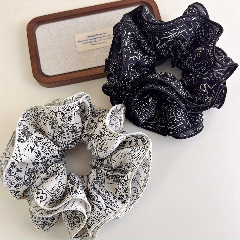Travel Accessories Gear - Set Aksesori Rambut Kain Hitam dan
