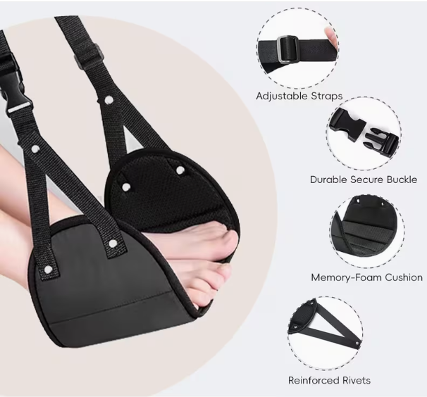 Travel Accessories Long Flight - Sandaran kaki yang dapat disesuaikan dengan