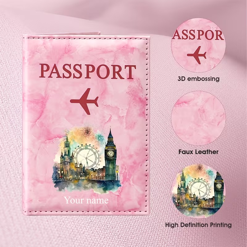 Travel Accessories London - Tempat Paspor Bergaya Seni Cat Air