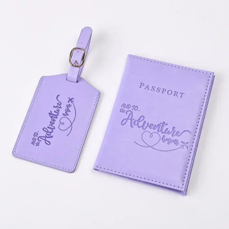 Travel Accessories Gear - Klip tiket paspor kulit PU ungu