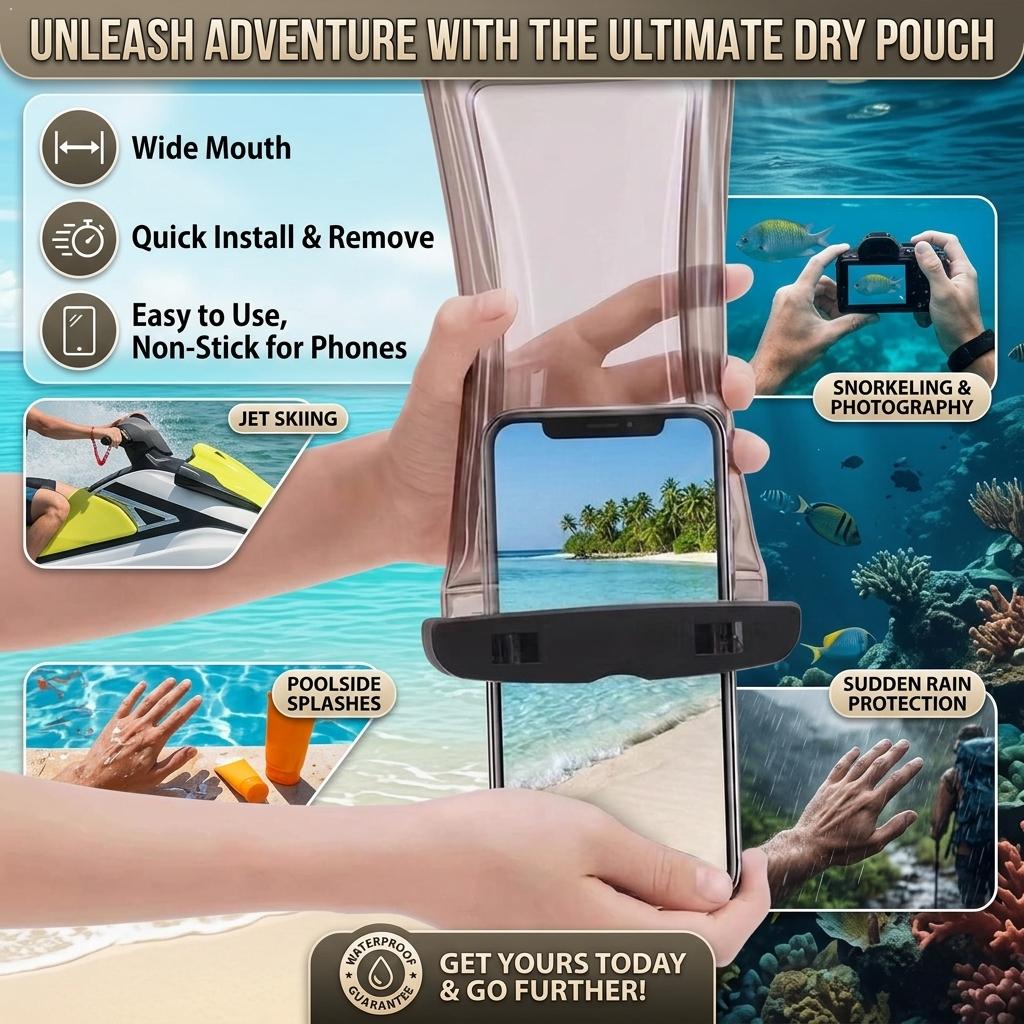 Travel Accessories Case - Kantong Tahan Air untuk Ponsel, Tas