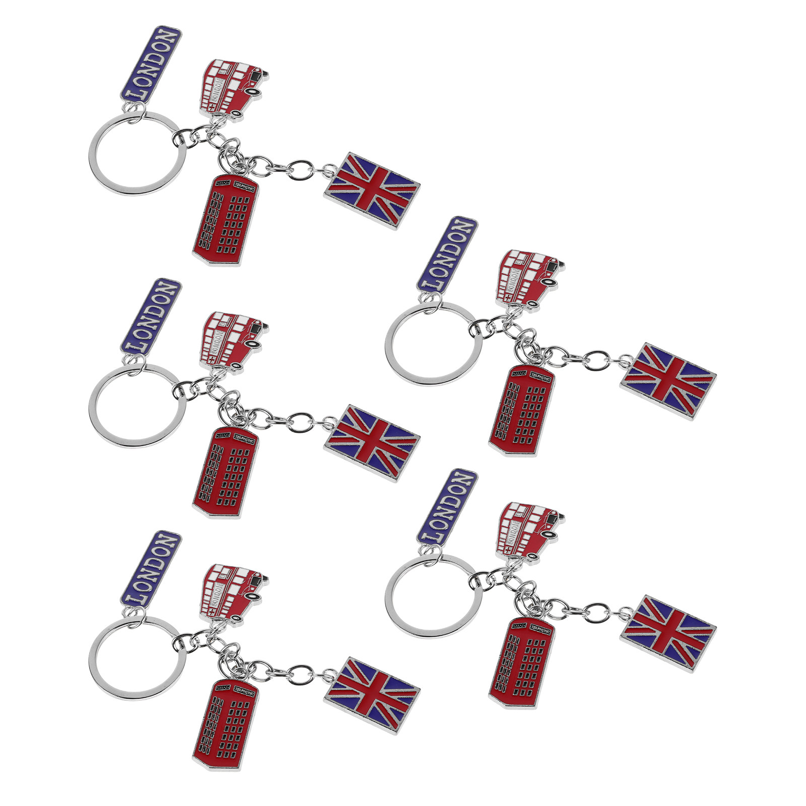 Travel Accessories London - 5Pcs Gantungan Kunci Bendera Inggris Souvenir