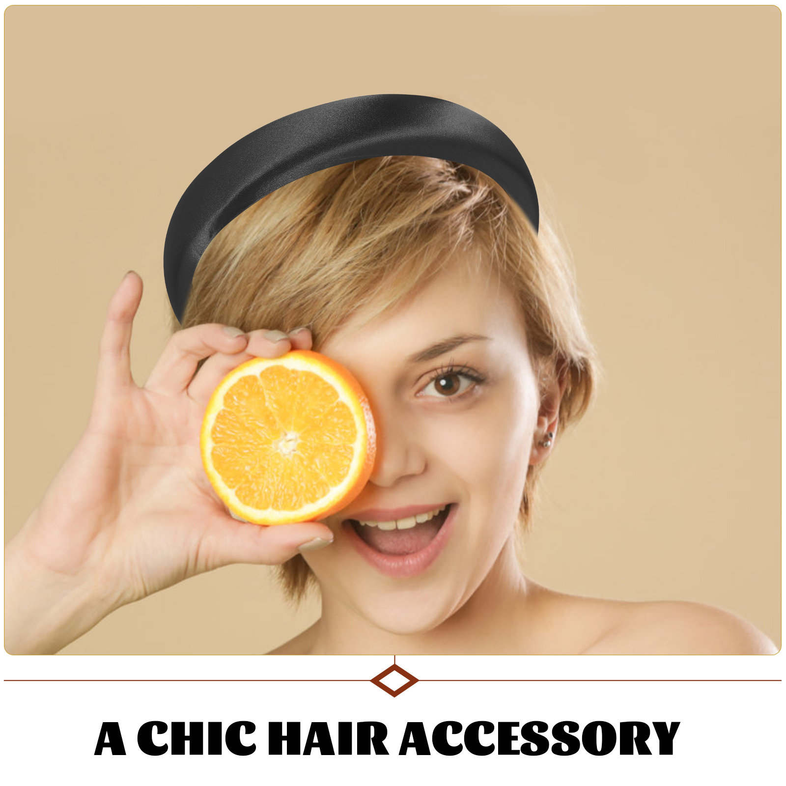 Travel Accessories Shops - Headband Satin Wanita Lebar Tebal Berlapis
