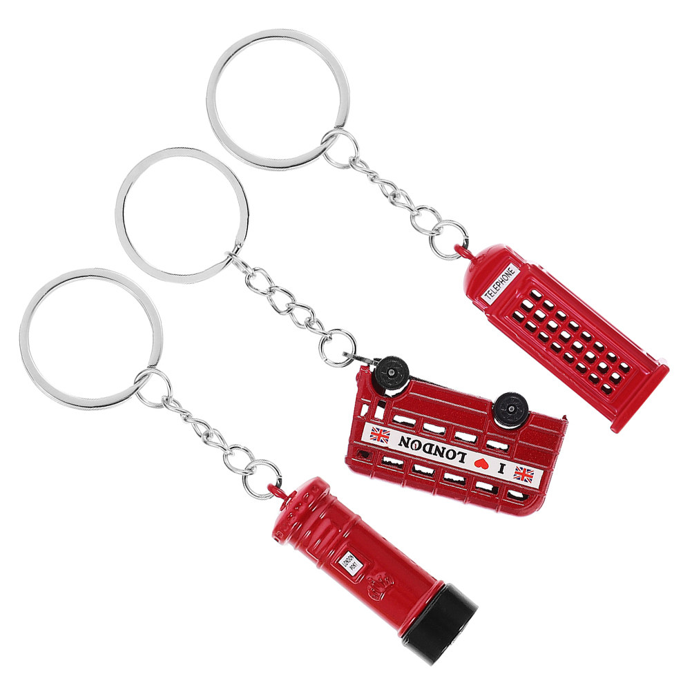 Travel Accessories London - 3Pcs Gantungan Kunci Souvenir London Set