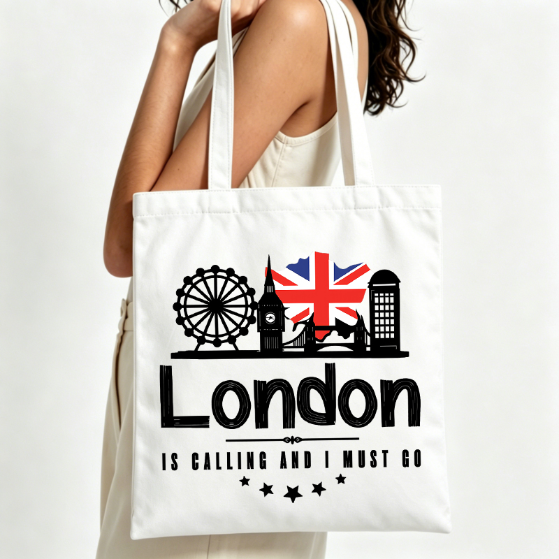 Travel Accessories London - Tas jinjing kanvas wanita dengan motif