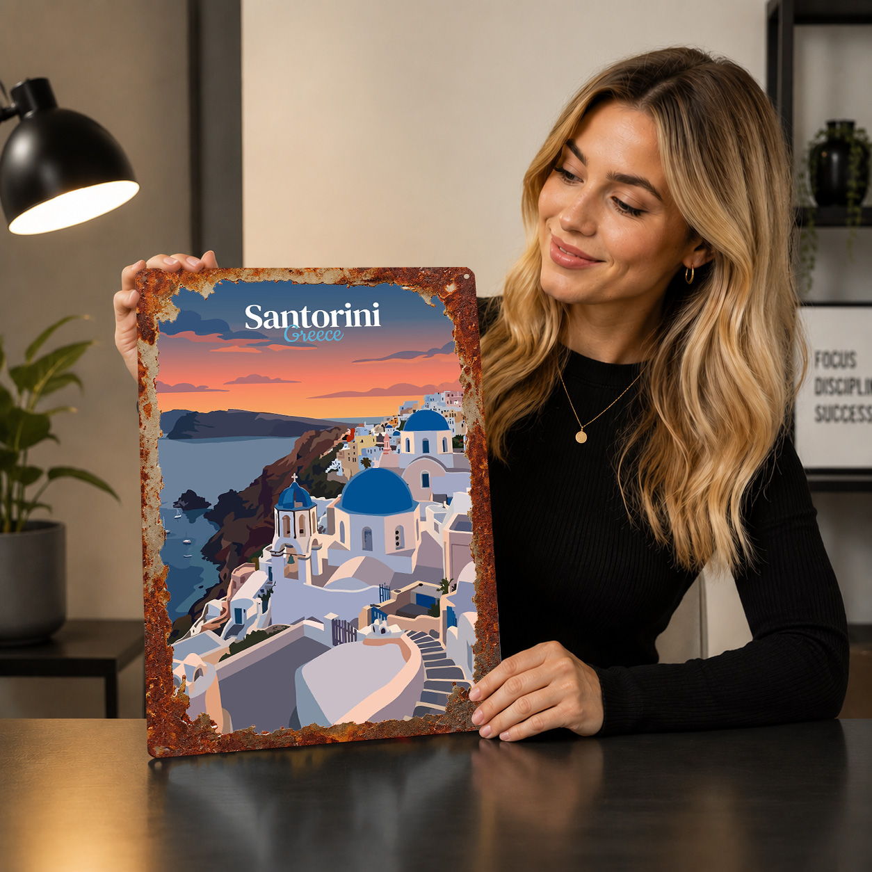 Poster Logam Bertekstur 3D Per - Travel Accessories Greece ulasan dan harga