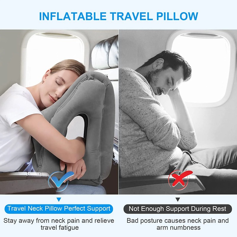Bantal Perjalanan Tiup dengan  - Travel Accessories Long Flight ulasan dan harga