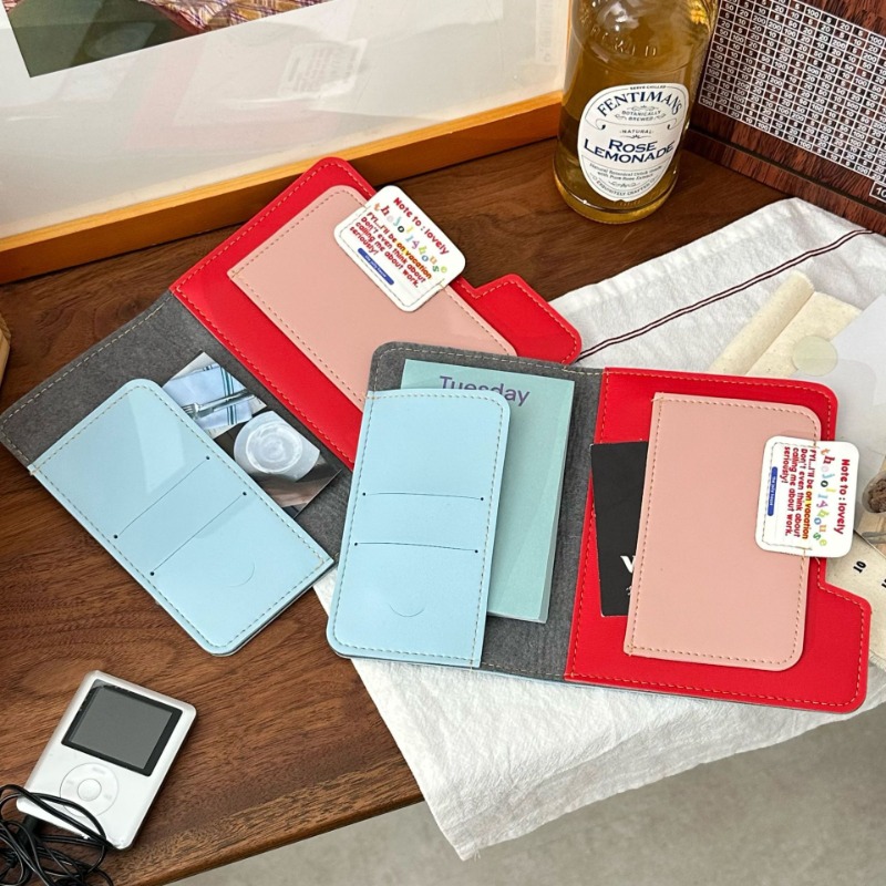 Ins Blok Warna Tempat Paspor D - Travel Accessories Pouch For Women ulasan dan harga