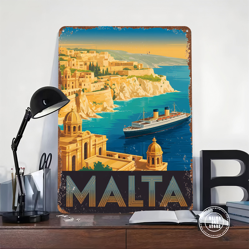 Poster Logam Perjalanan Malta  - Travel Accessories Malta ulasan dan harga