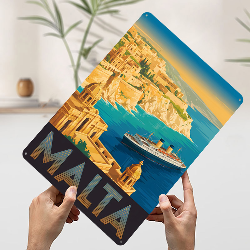 Poster Logam Perjalanan Malta  - Travel Accessories Malta ulasan dan harga