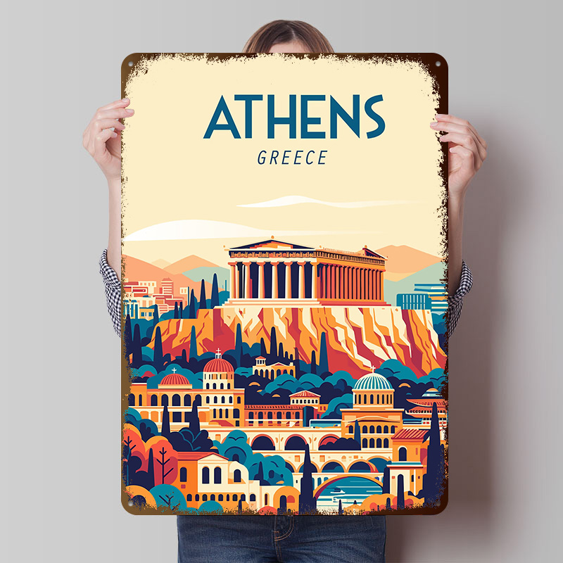 Poster Perjalanan Yunani Tanda - Travel Accessories Greece ulasan dan harga