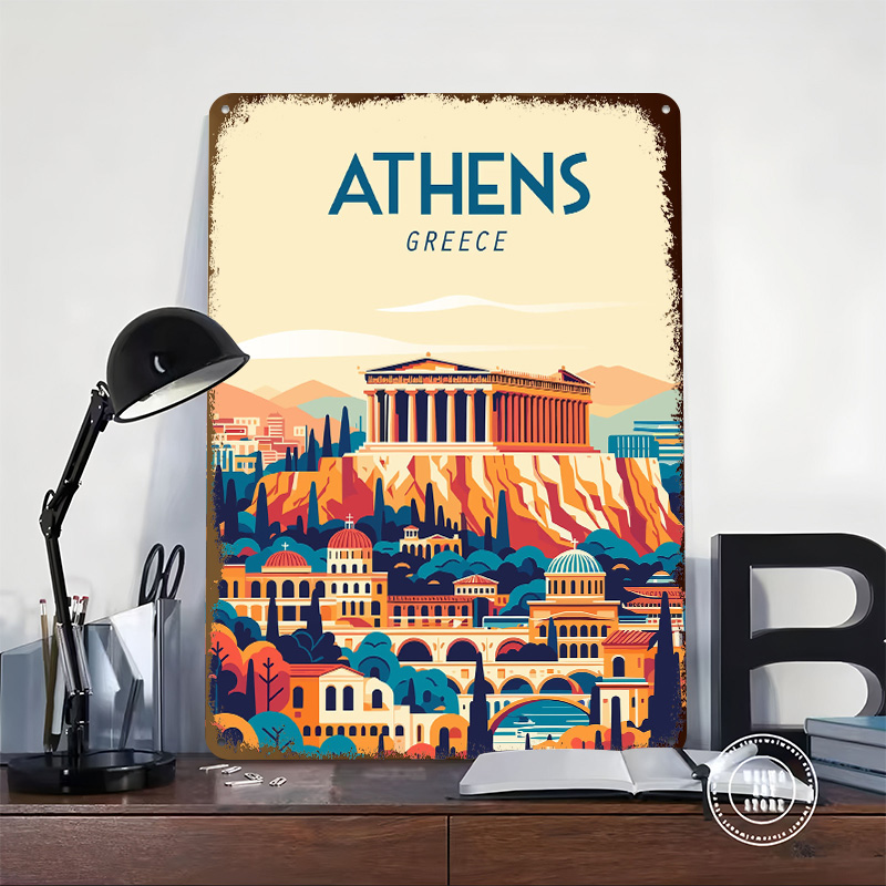Poster Perjalanan Yunani Tanda - Travel Accessories Greece ulasan dan harga