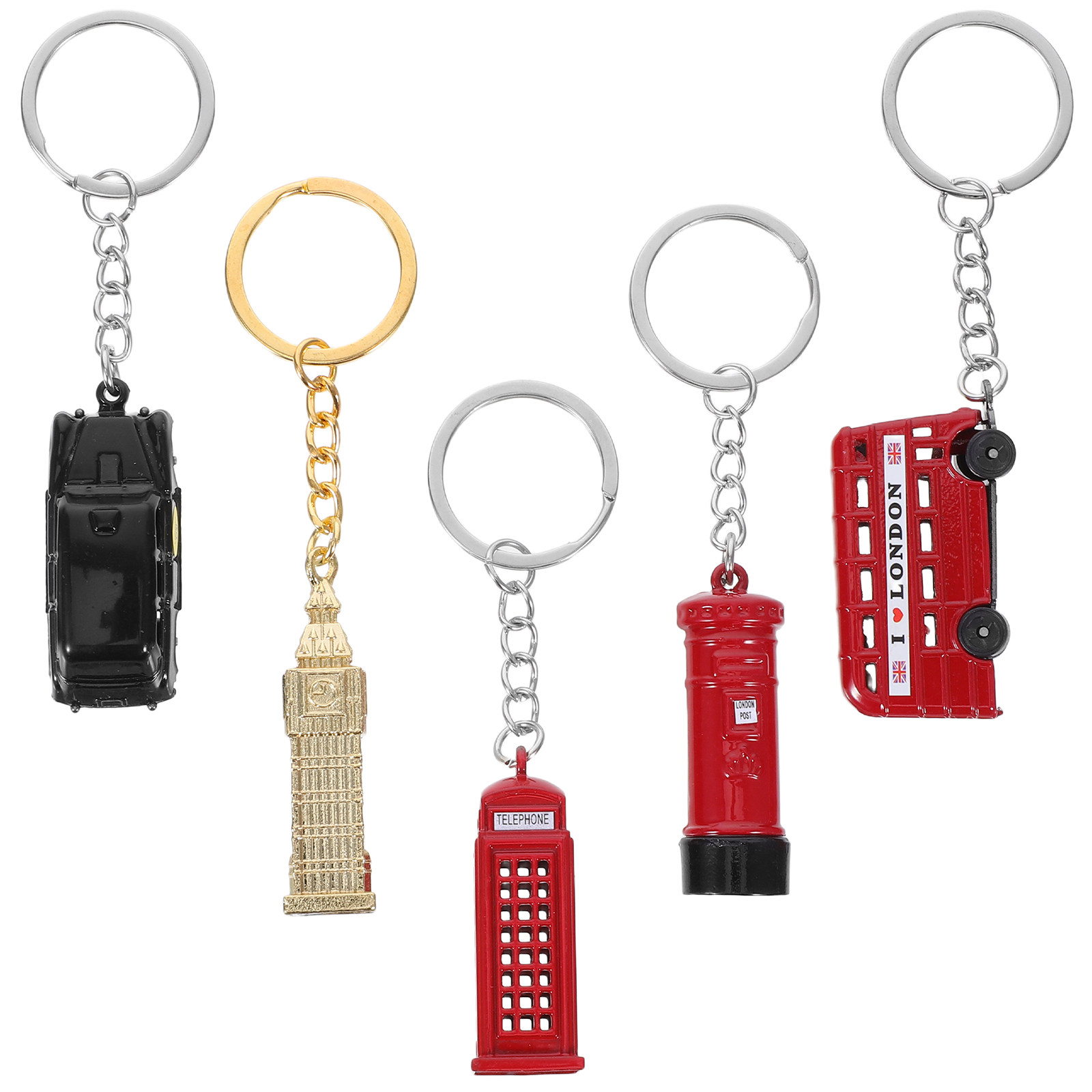 5Pcs Set Gantungan Kunci Souve - Travel Accessories London ulasan dan harga