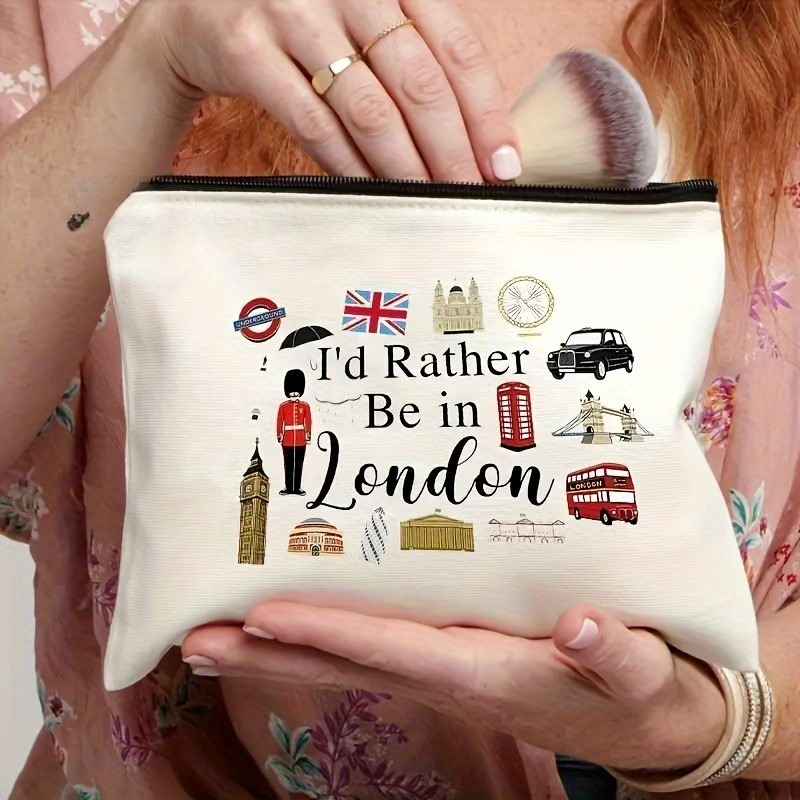 Tas Kosmetik London Print Ring - Travel Accessories London ulasan dan harga