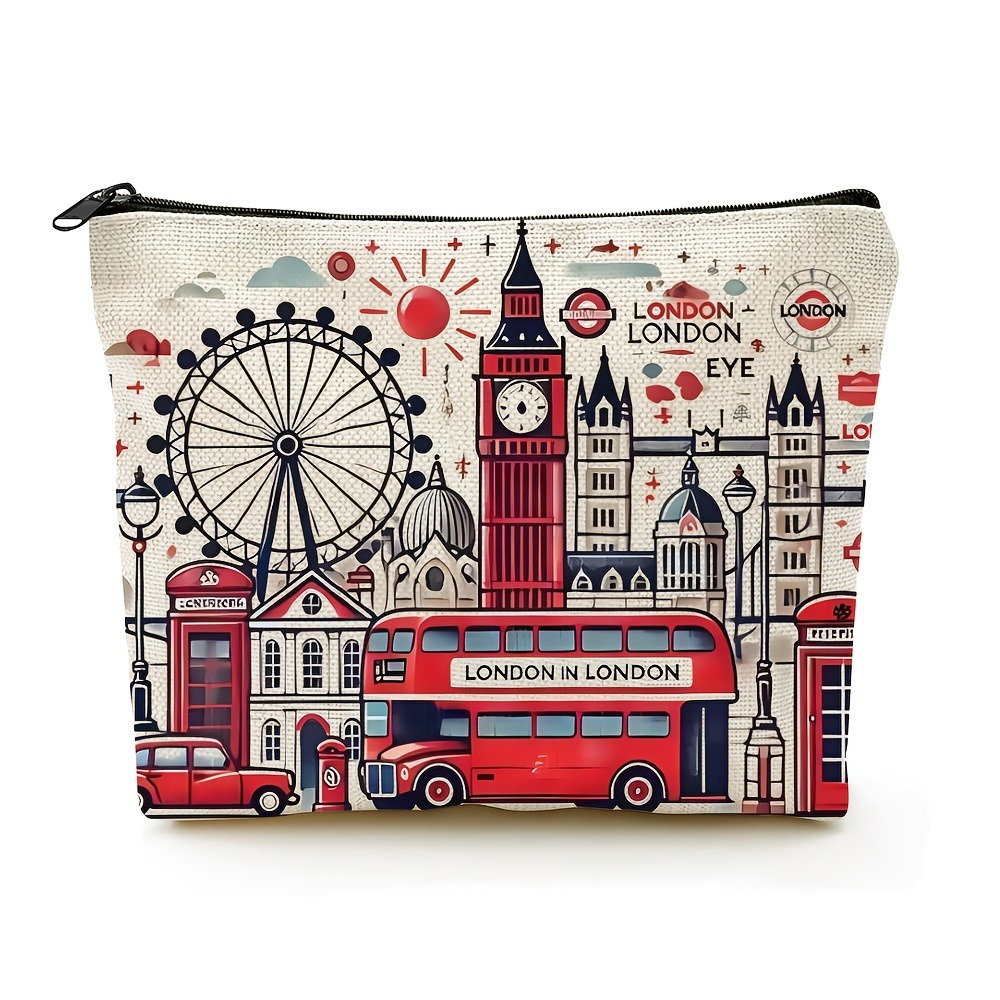 Tas Kosmetik London Print Ring - Travel Accessories London ulasan dan harga
