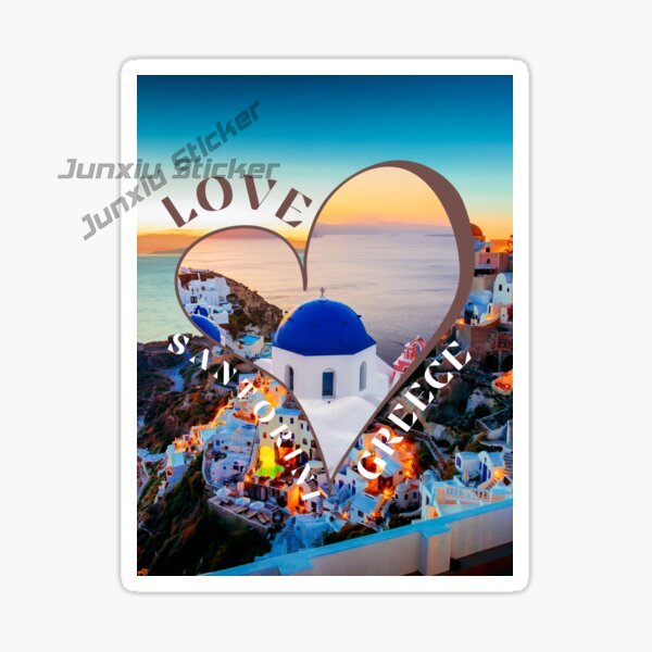 SANTORINI GREECE Stiker Mobil  - Travel Accessories Greece ulasan dan harga