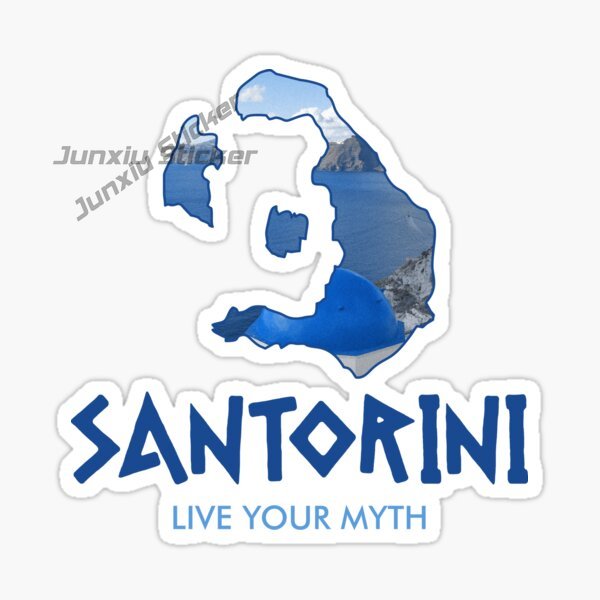 SANTORINI GREECE Stiker Mobil  - Travel Accessories Greece ulasan dan harga