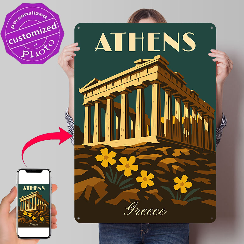 Poster Logam Retro Perjalanan  - Travel Accessories Greece ulasan dan harga