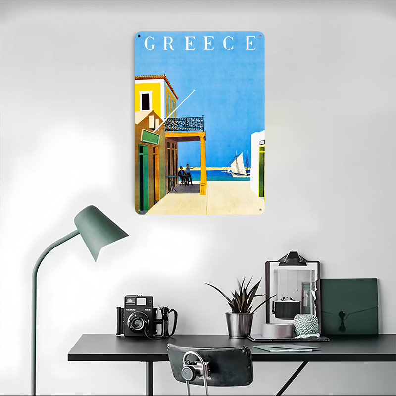 Poster Logam Perjalanan Yunani - Travel Accessories Greece ulasan dan harga