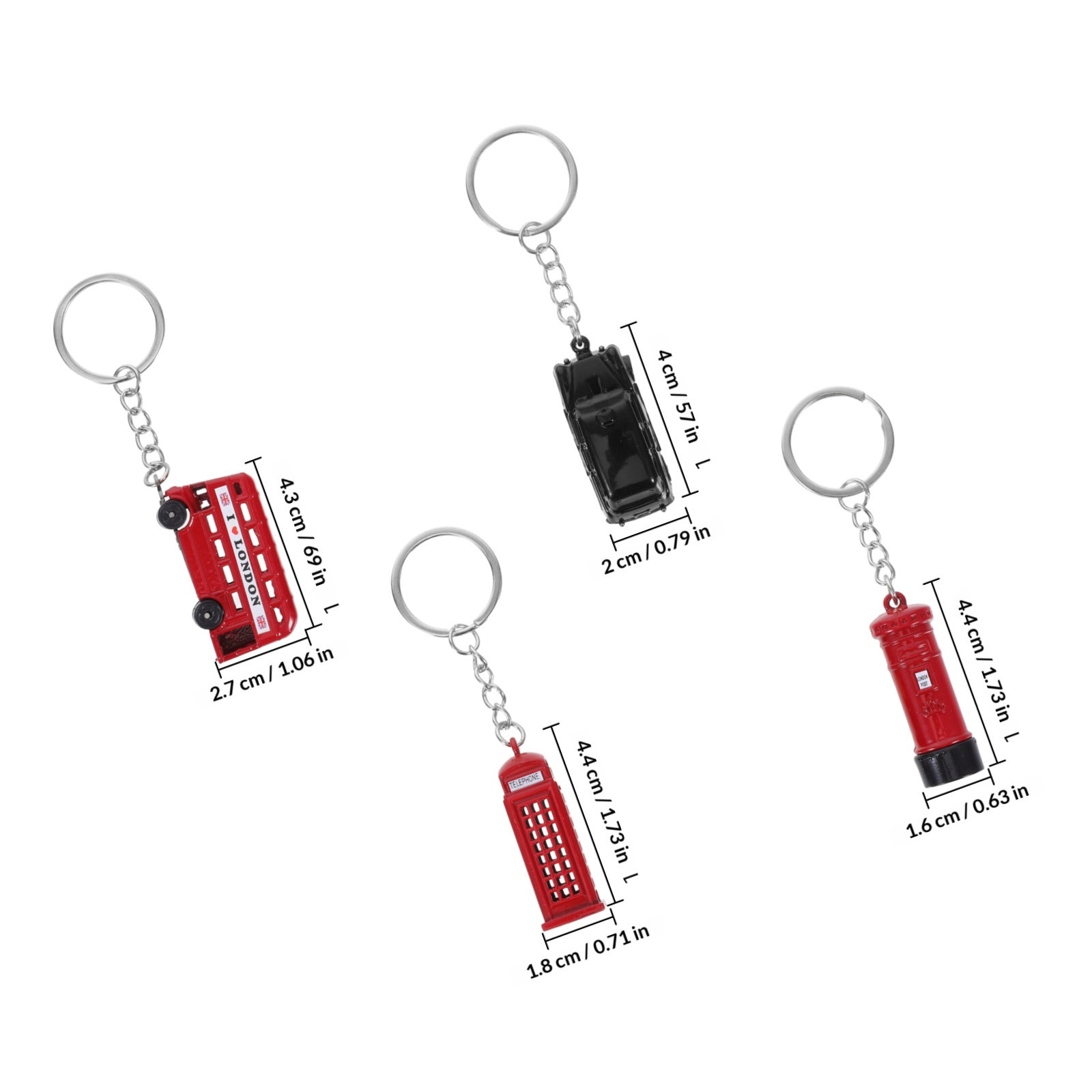 5Pcs Gantungan Kunci Souvenir  - Travel Accessories London ulasan dan harga