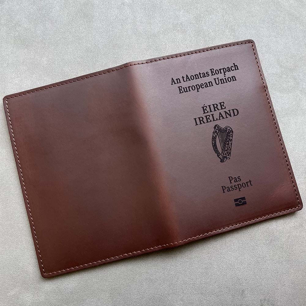 Penutup paspor Irlandia kulit  - Travel Accessories Ireland ulasan dan harga