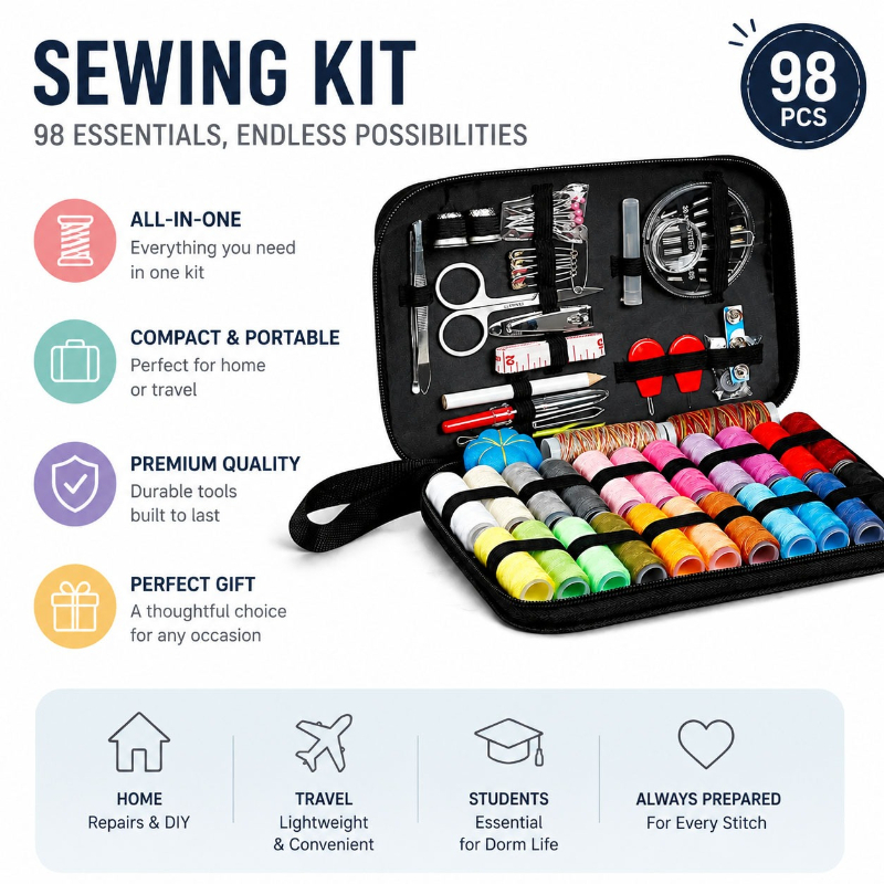 Set Alat Aksesori Jahit 68/98  - Travel Accessories Gear ulasan dan harga
