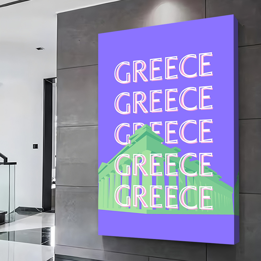 Poster Perjalanan Yunani Lukis - Travel Accessories Greece ulasan dan harga