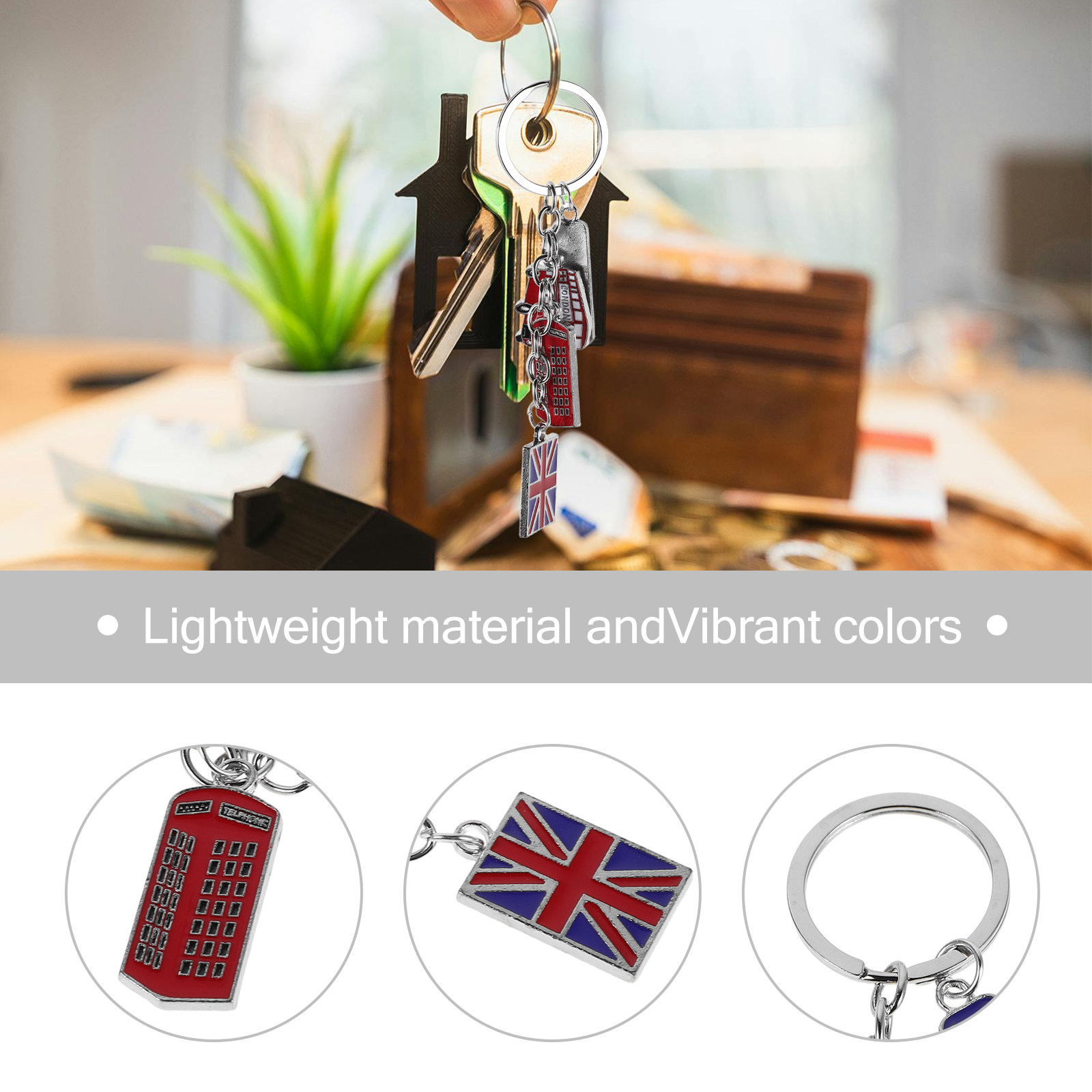 5Pcs Gantungan Kunci Bendera I - Travel Accessories London ulasan dan harga