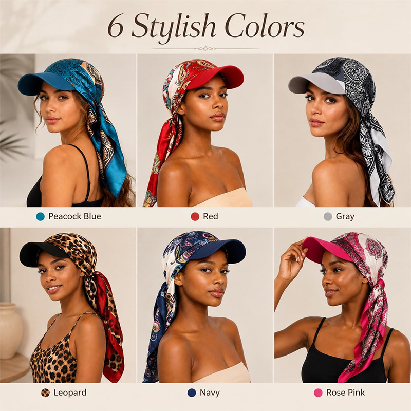 Topi Syal Persegi Bermotif Mod - Travel Accessories Shops ulasan dan harga