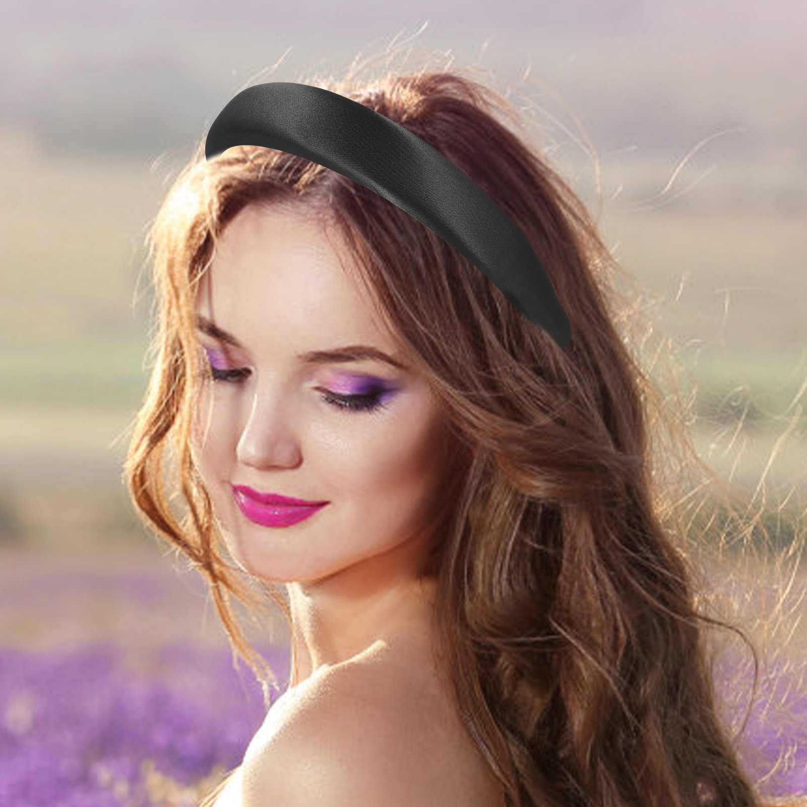 Headband Satin Wanita Lebar Te - Travel Accessories Shops ulasan dan harga