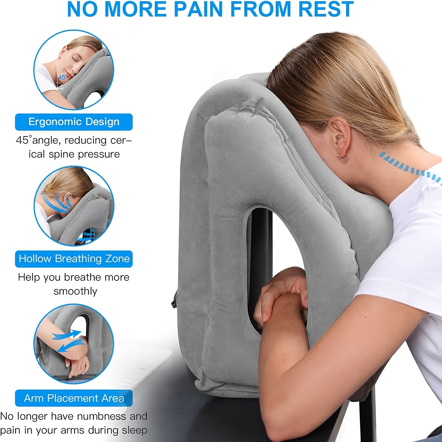 Bantal Perjalanan Tiup, Akseso - Travel Accessories Long Flight ulasan dan harga