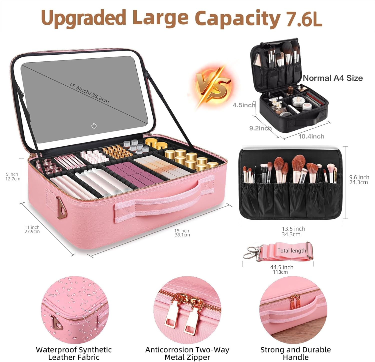Tas Makeup Kapasitas Besar 15' - Travel Accessories Case ulasan dan harga
